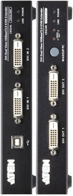 Aten USB DVI Dual View HDBaseT 2.0 KVM Extender (1920 x 1200 @100 m or 150m)