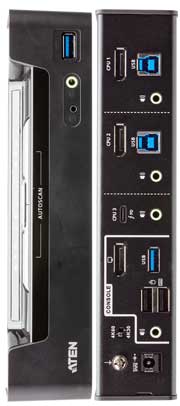 Aten  3-Port USB-C DisplayPort Hybrid KVMP Switch