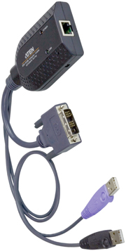 Aten USB DVI Virtual Media KVM Adapter with Smart Card Support
