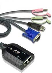 Aten USB VGA/Audio Virtual Media KVM Adapter with Dual Output 