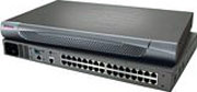 Dual-feed AC power 32-port secure console server includes internal modem, 1 console port and 19