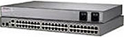 Dual-feed AC power, dual-Ethernet 48-port secure console server includes internal modem, one console port, and 19