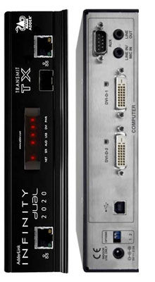 Adderlink Infinity Dual head, single link digital video and USB2.0 Transmitter 