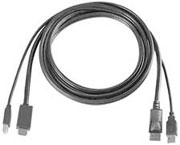  Austin Hughes USB / Display Port KVM Cable for 4K KVM, 6ft (1.8m)