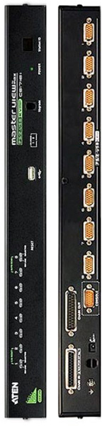 ATEN 8-Port PS/2-USB VGA KVM Switch with Daisy-Chain Port and USB Peripheral Support 