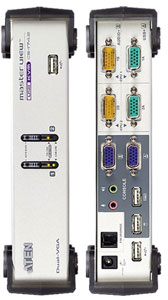 Aten 2 Port USB Dual View KVM Switch with Audio