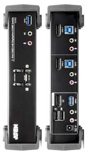 ATEN  2-Port USB 3.0 4K DisplayPort KVMP Switch (cables included)