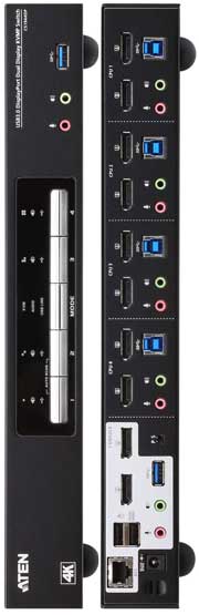 4-Port USB 3.0 4K HDMI KVMP™ Switch with Audio Mixer Mode - CS1824, ATEN  Desktop KVM Switches