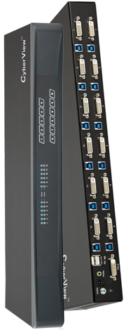 Austin Hughes 12 Port DVI-D / USB KVM Switch with 6 x 1.8m cables