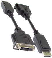 DisplayPort Male to DVI-i Female adapter