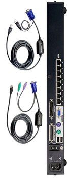 Aten 8-port Cat 5 High-Density KVM Switch - packaged with 8 Cables