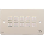 SY Electronics UK 10 Button Keypad Controller with Ethernet 2 Gang in White