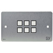 SY Electronics UK 6 Button Keypad Controller 2 Gang Brushed Aluminium
