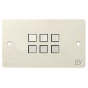 SY Electronics UK 6 Button Keypad Controller 2 Gang White