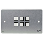 SY Electronics UK 6 Button Keypad Controller with Ethernet 2 Gang Brushed Aluminium