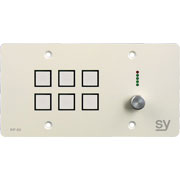 SY Electronics European 6 Button Keypad Controller with Rotary Volume Control 2 Gang White 