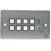 SY Electronics UK 8 Button Keypad Controller with Rotary Volume Control 2 Gang Brushed Aluminium