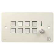 SY Electronics UK 8 Button Keypad Controller with Rotary Volume Control 2 Gang White