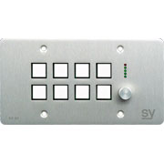 SY Electronics European 8 Button Keypad Controller with Rotary Volume Control 2 Gang Brushed Aluminium