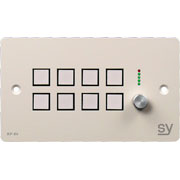 SY Electronics UK 8 Button Keypad Controller with Ethernet and Rotary Volume Control 2 Gang White