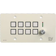 SY Electronics European 8 Button Keypad Controller with Ethernet and Rotary Volume Control 2 Gang White