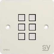 SY Electronics UK 6 Button Keypad Controller Single Gang White