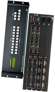 SY Electronics 4K UHD 16x16 Modular Multi Format Matrix Front Panel Control IR RS232