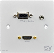 SY Electronics UK HDMI and VGA Single Gang Wall Input Plate White