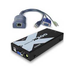 AdderLink X200AS Extender pair - USB VGA Audio and Skew Compensation