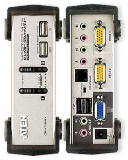 Aten 2-Port PS/2 / USB & VGA KVMP Switch with Audio and OSD Support