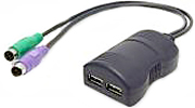 Adapter to connect your USB Keyboard & Mouse to a PS2 KVM Switch, extender etc..