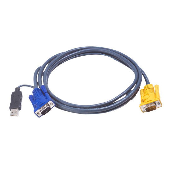 2L-5203UP  - ATEN 3 USB KVM Cable with 3 in 1 SPHD and built-in PS/2 to USB converter 
