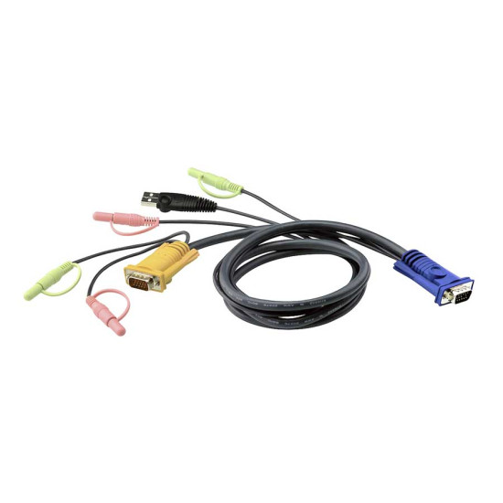 2L-5302U   - ATEN 1.8M VGA & USB KVM Cable with 3 in 1 SPHD and Audio