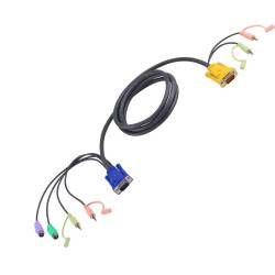 2L-5302P - ATEN 1.8M PS/2 KVM Cable with 3 in 1 SPHD and Audio