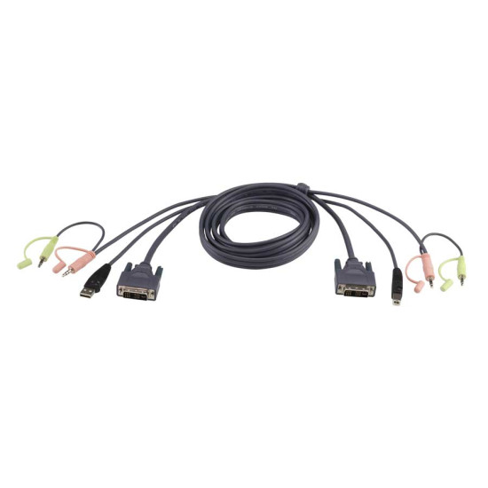 Aten 2L-7D02U 1.8M USB DVI-D Single Link KVM Cable