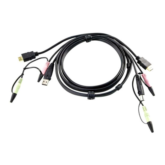 Aten 2L-7D02UH 1.8M USB HDMI KVM Cable with Audio