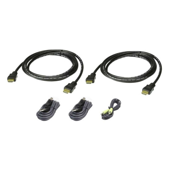 Aten 2L-7D02UHX5 1.8M USB HDMI Dual Display Secure KVM Cable Kit