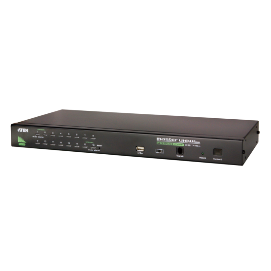 CS1716A - 16-Port PS/2-USB VGA KVM Switch with Daisy-Chain Port and USB Peripheral Support 