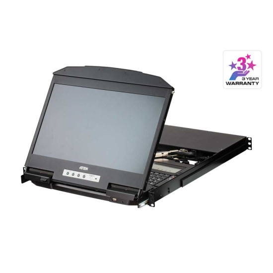 CL3884NW  - 4 Port USB HDMI Multi-View Dual Rail WideScreen LCD KVM Switch 