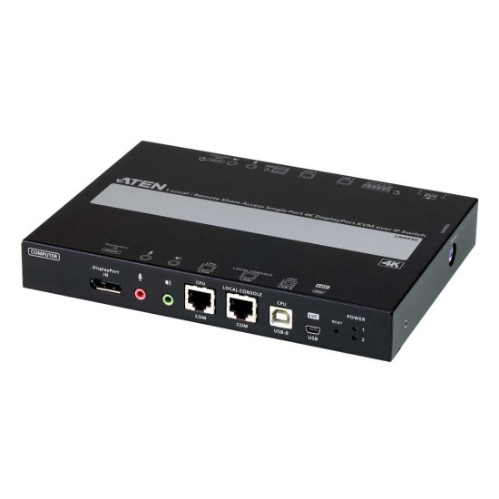 CN9950  - 1Local/Remote Share Access Single Port 4K DisplayPort KVM over IP Switch 