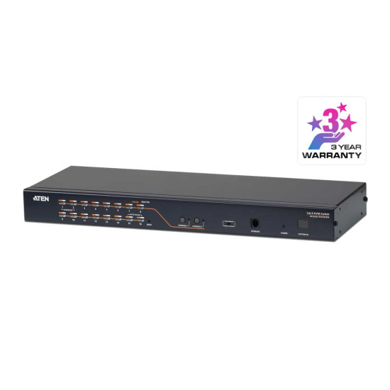 KH2516A - 2Console 16 Port Multi-Interface (DisplayPort, HDMI, DVI, VGA) Cat 5 KVM Switch 