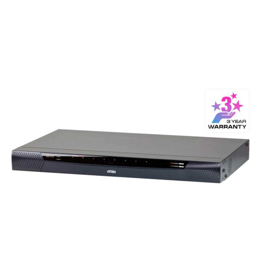 KN1108VA   - 1-Local/1-Remote Access 8-Port Cat 5 KVM over IP Switch with Virtual Media