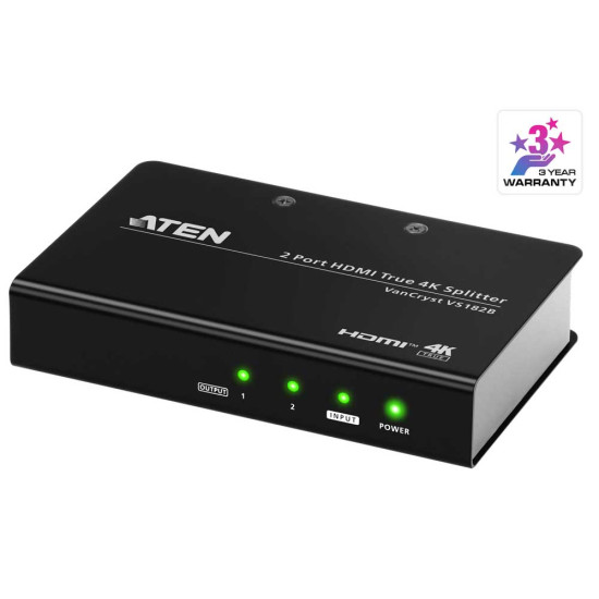 VS182B  - Aten 2-Port True 4K HDMI Splitter