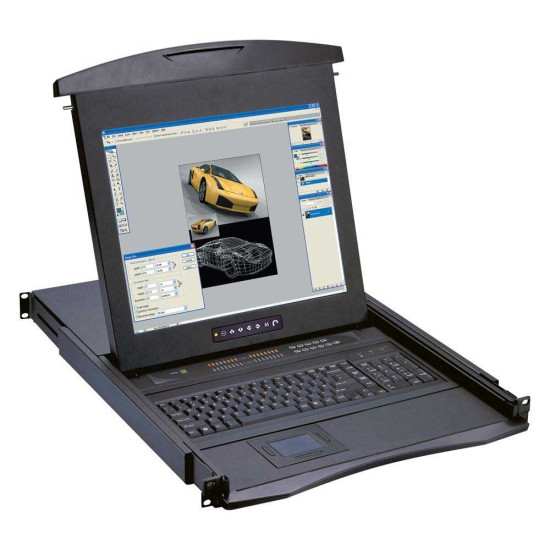 N119e_EU  - 1U LED-backlit 19" LCD Console Drawer