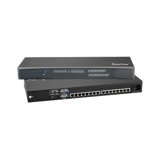 U-IP1602 - 16 Port Combo Cat6 KVM Switch with 1 Local & 1 IP Users