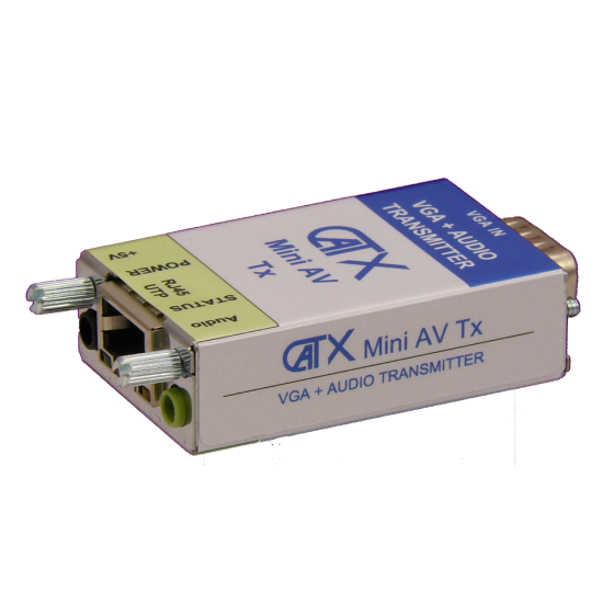 CX-0M-AV-T  - CatX Mini AV Tx VGA and Audio Transmitter Unit - 150M