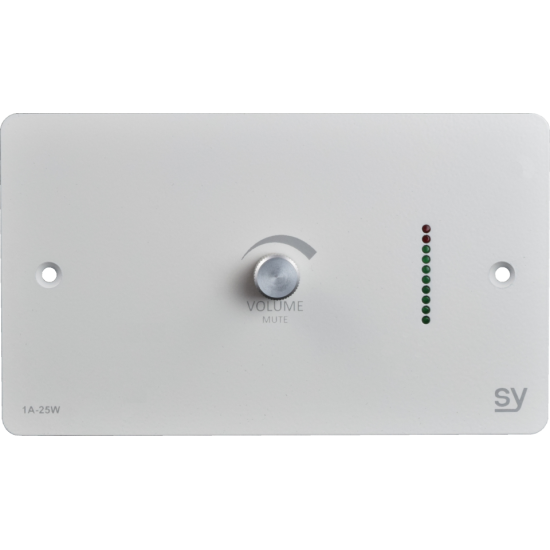 SY Electronics SY-1A-25W-BW Wall Mounting Compact Analogue Amplifier 2 x 25W with RS232 Control