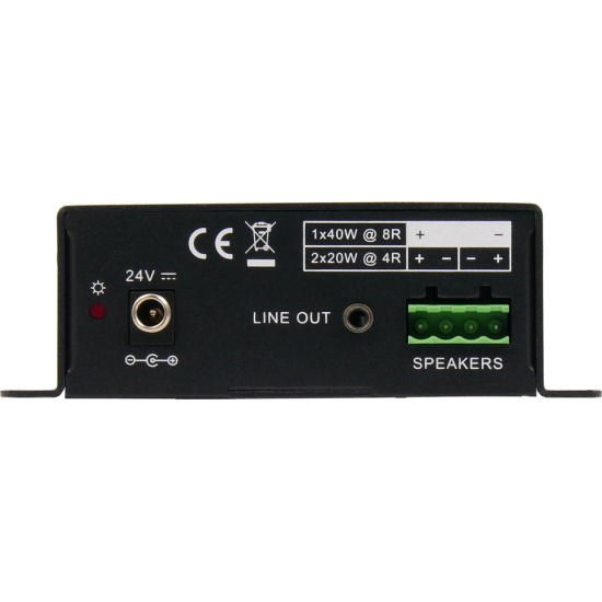 SY Electronics SY-2A-20W Audio Amplifier 2 x 20W with IR and RS232 Control