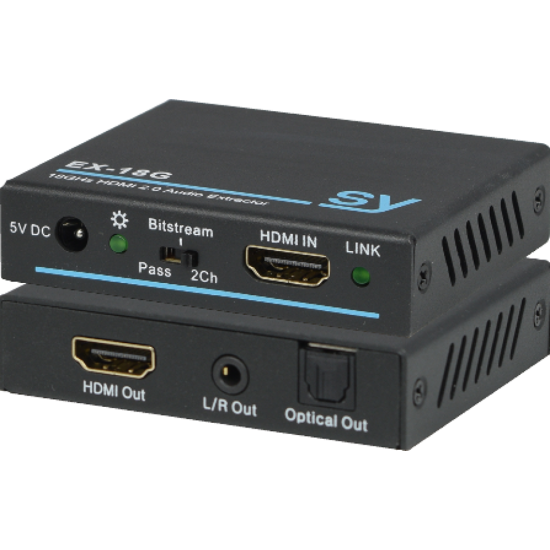 SY Electronics SY-EX-18G 4K 18Gbps HDMI 2.0 Audio Extractor/De-Embedder with EDID Management