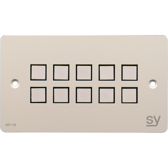 SY Electronics SY-KP10-BW UK 2 Gang White 10 Button Keypad Controller